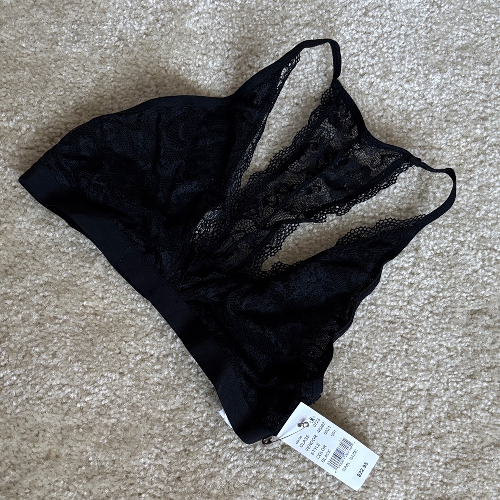Me to We Black Lace Bralette